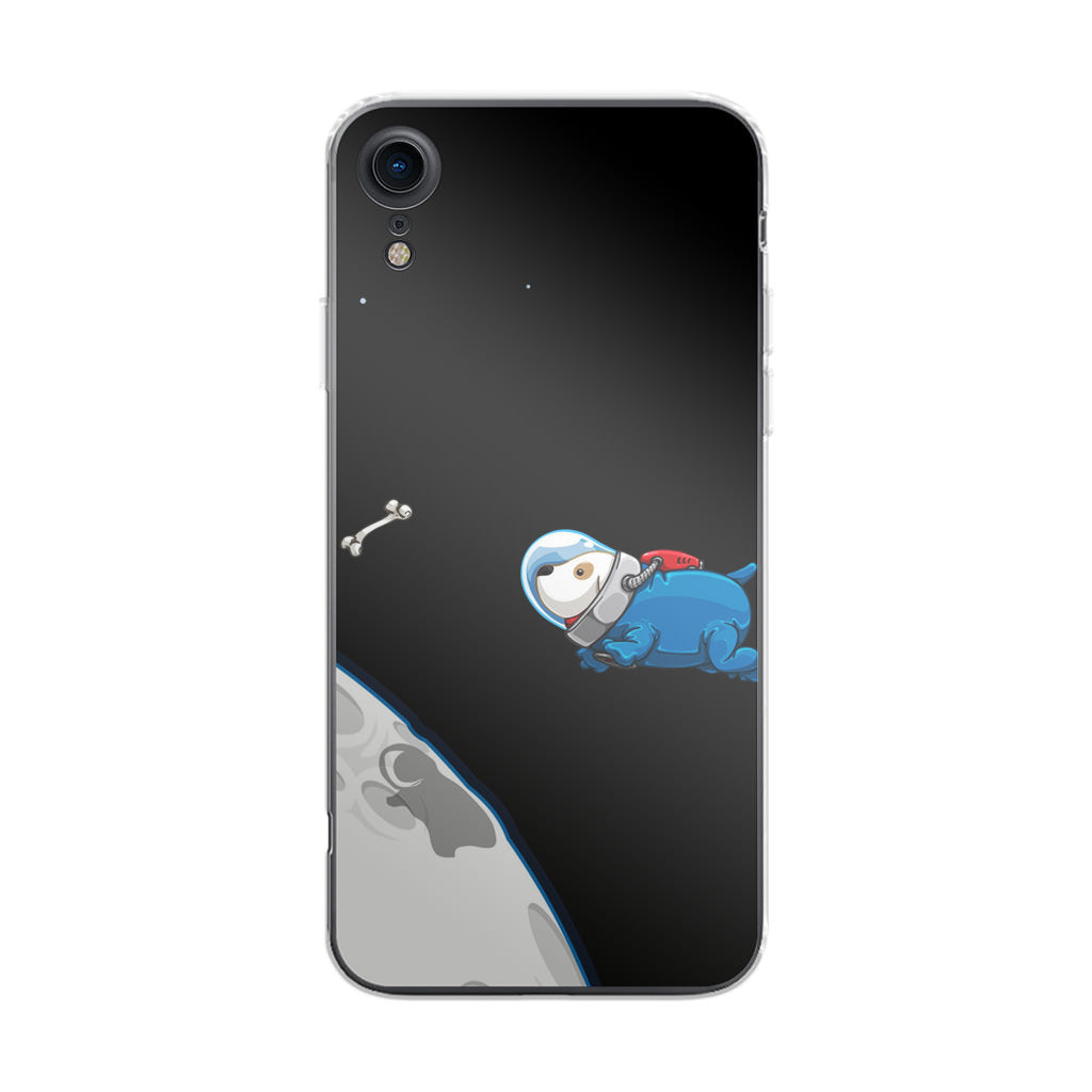 Space Dog Chasing A Bone iPhone XR Case