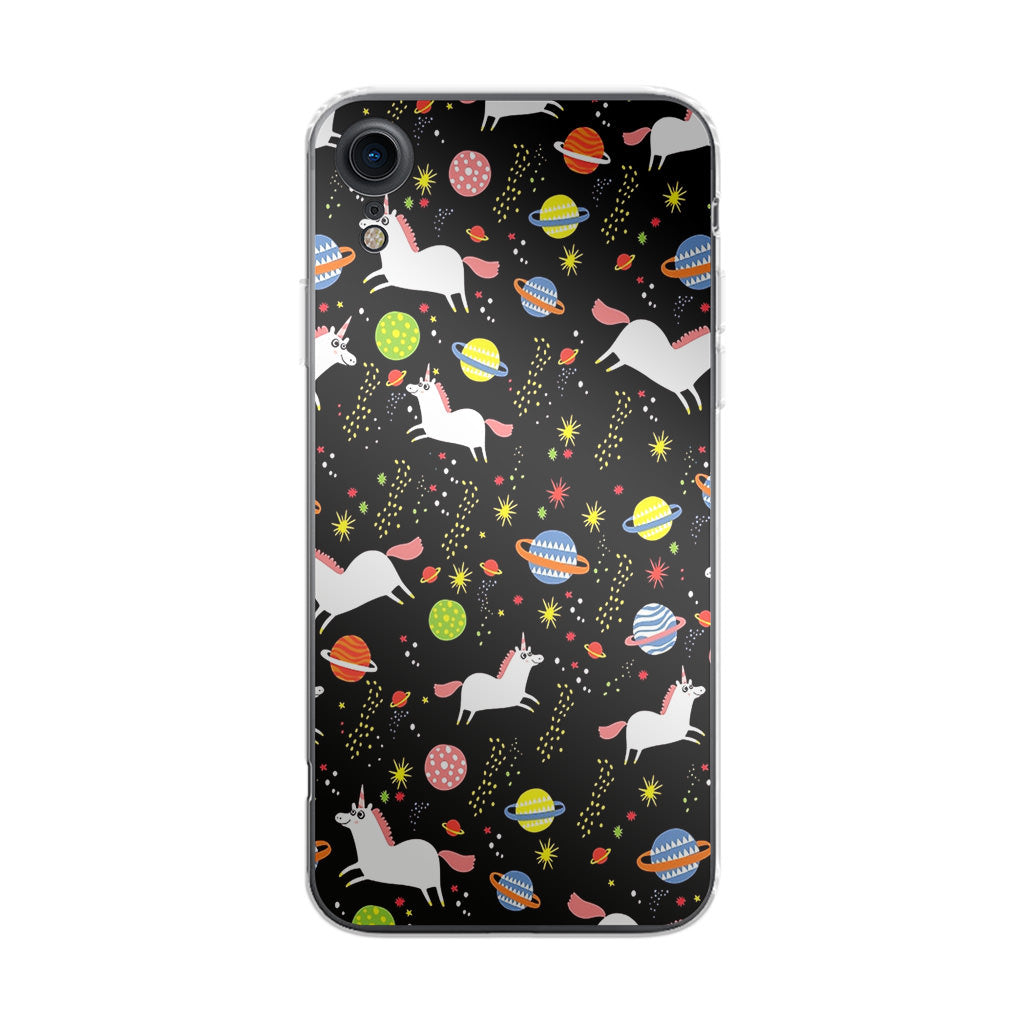 Space Unicorn Pattern iPhone XR Case