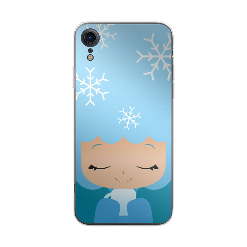 Winter Afro Girl iPhone XR Case