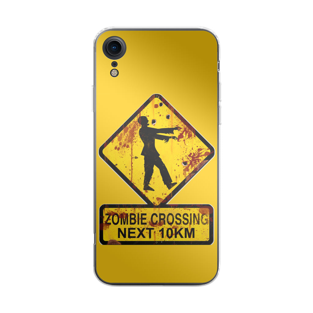 Zombie Crossing Sign iPhone XR Case