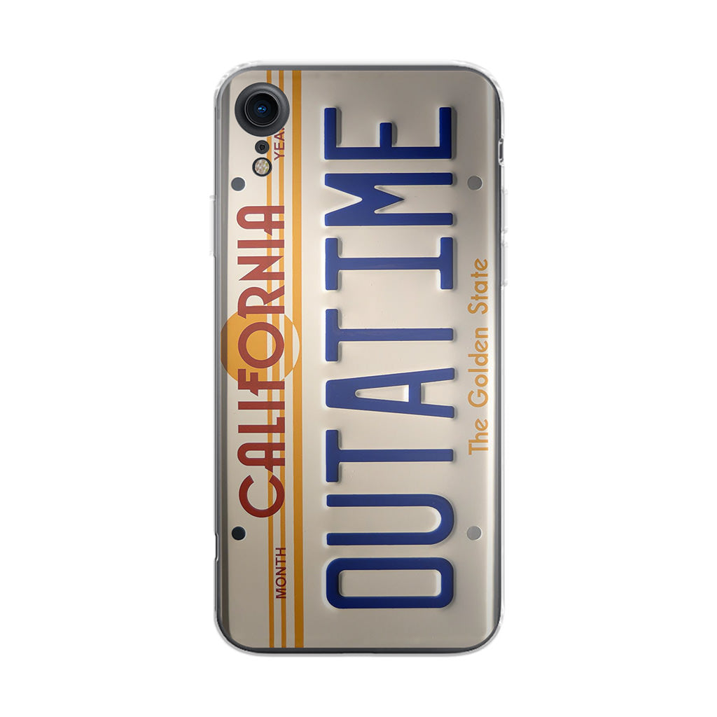 Back to the Future License Plate Outatime iPhone XR Case