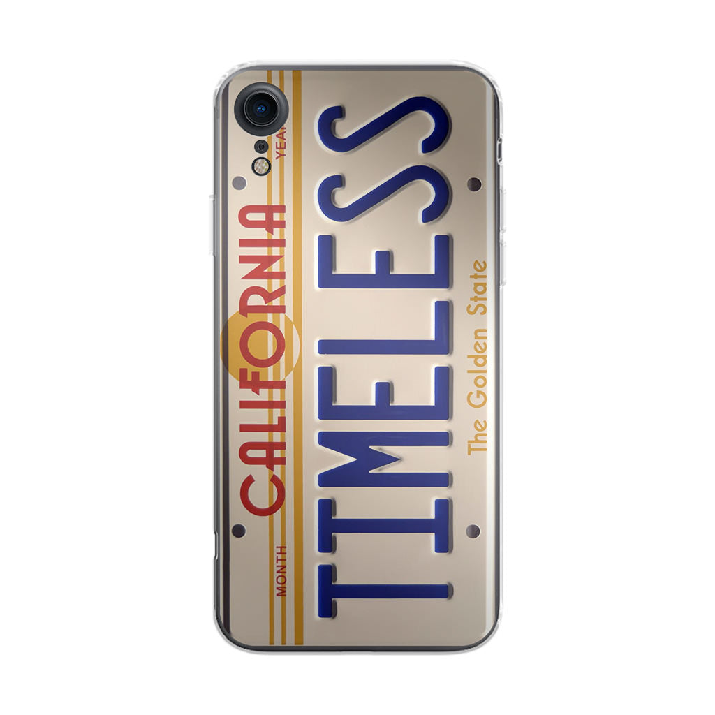 Back to the Future License Plate Timeless iPhone XR Case