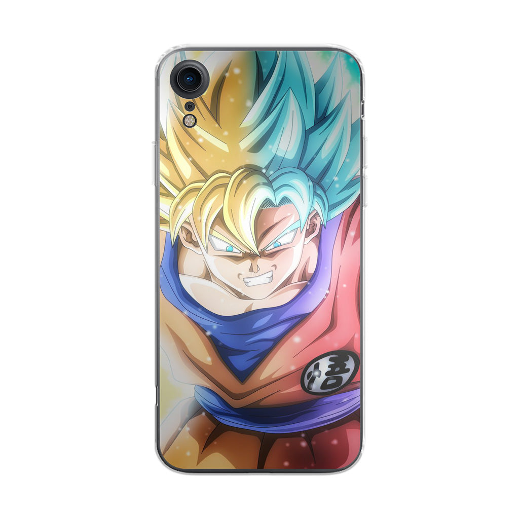 Goku SSJ 1 to SSJ Blue iPhone XR Case