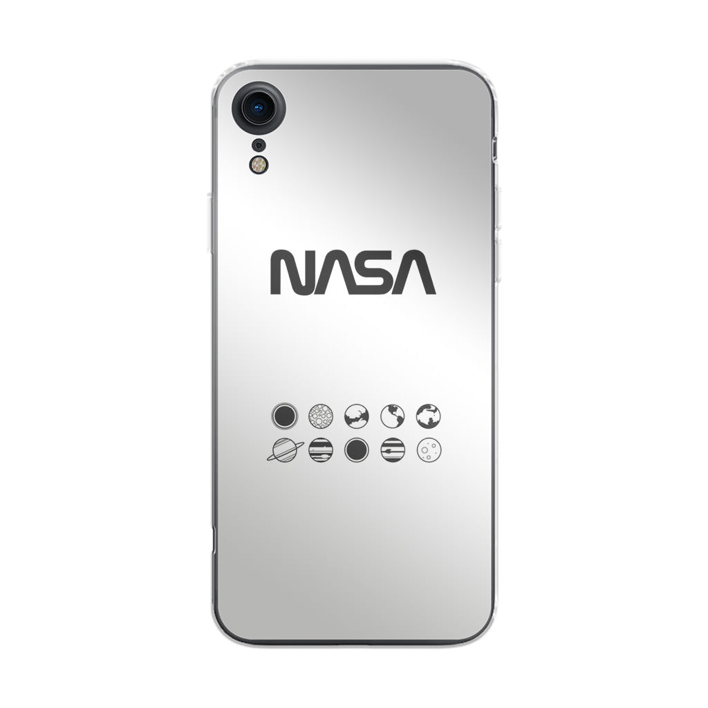 NASA Minimalist White iPhone XR Case