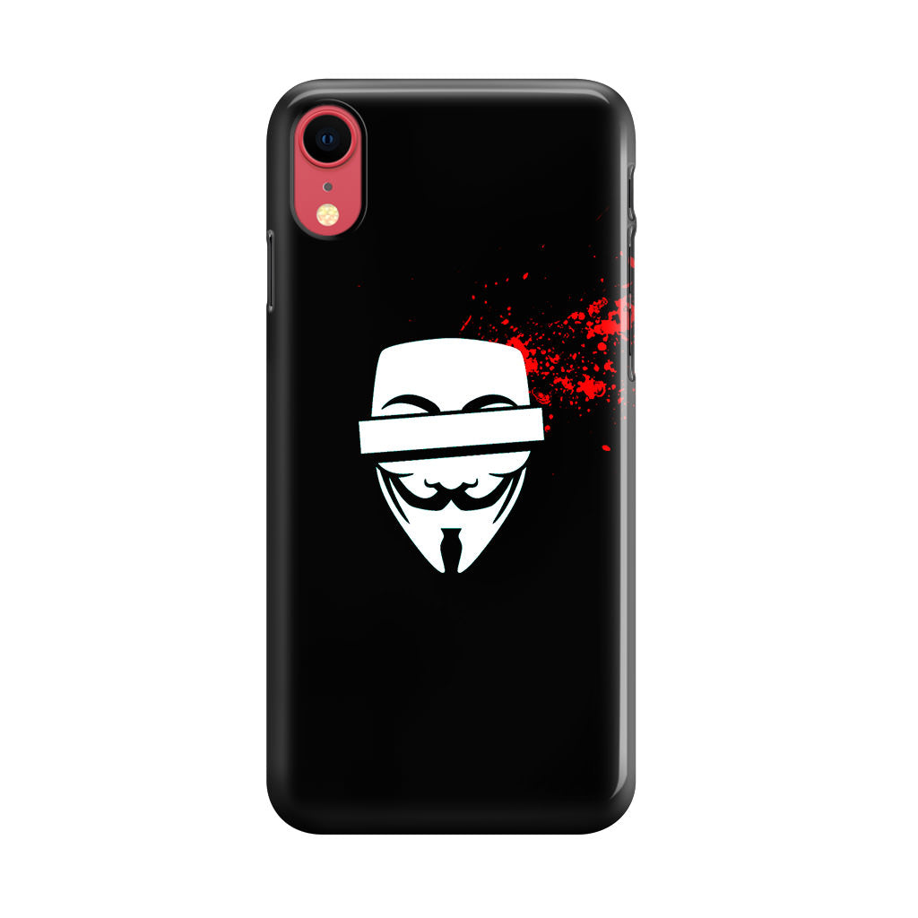 Anonymous Blood Splashes iPhone XR Case