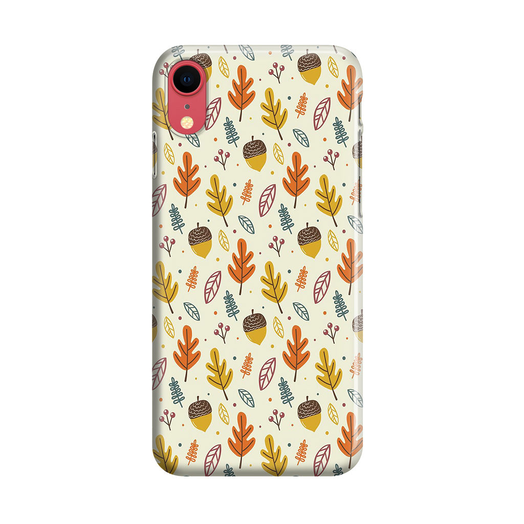 Autumn Things Pattern iPhone XR Case