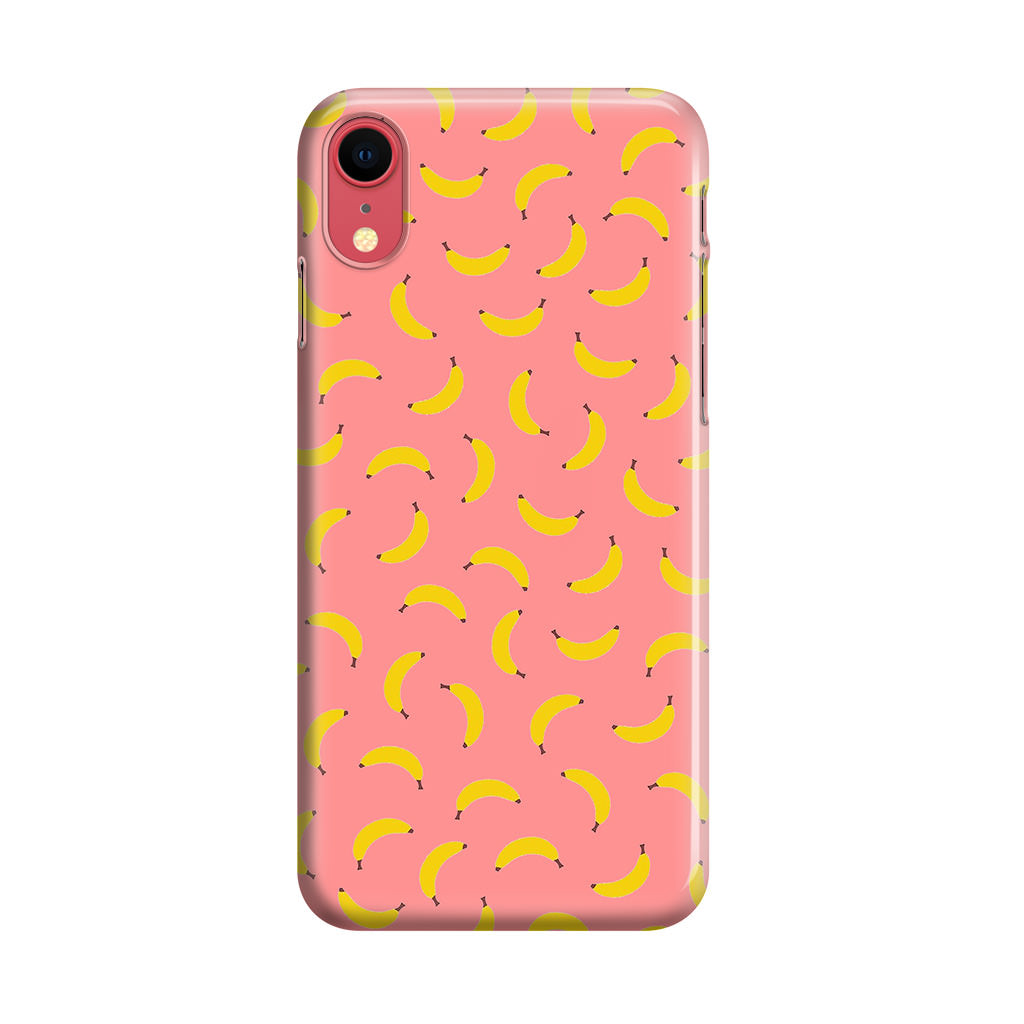 Bananas Fruit Pattern Pink iPhone XR Case