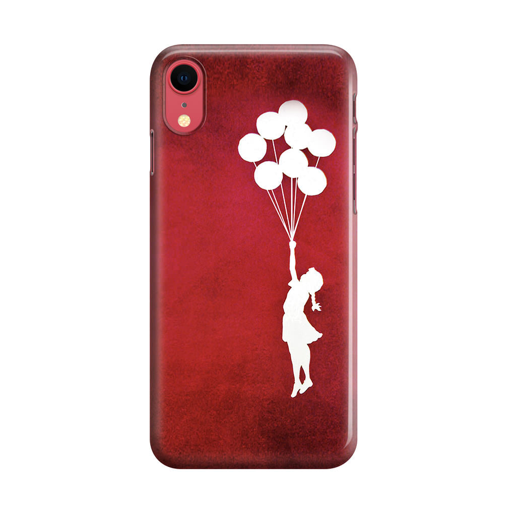 Banksy Girl With Balloons Red iPhone XR Case