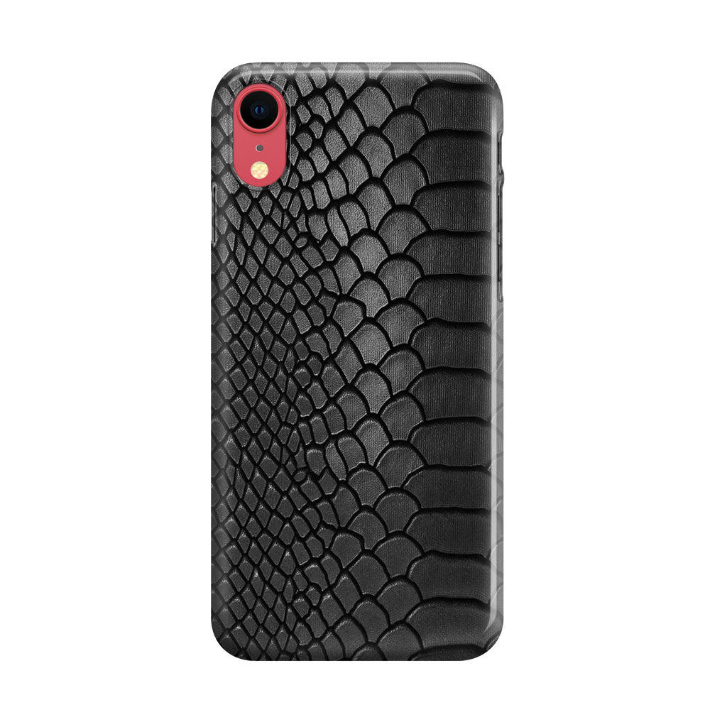 Black Snake Skin Texture iPhone XR Case