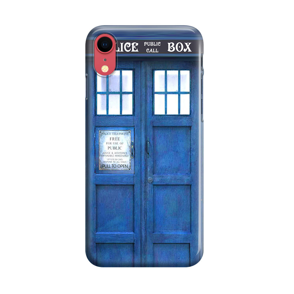 Blue Police Call Box iPhone XR Case