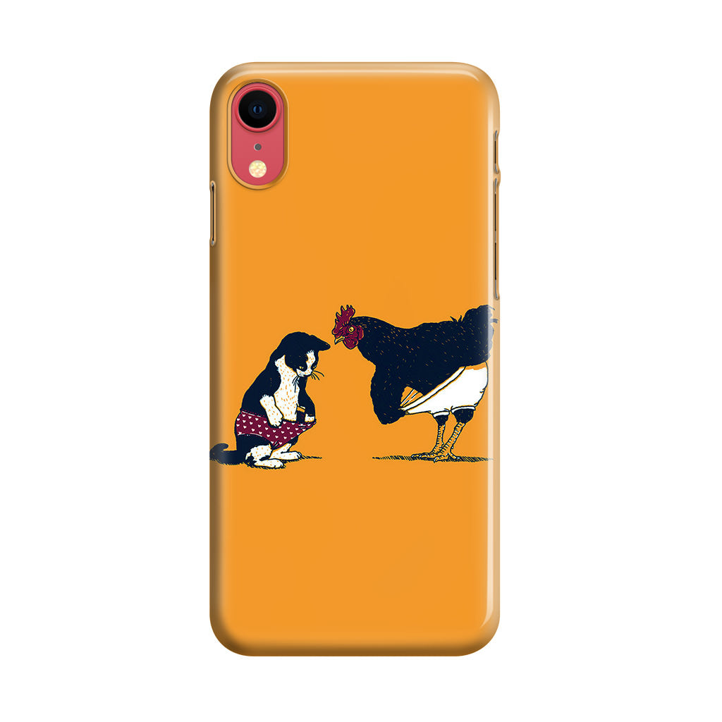 Cat Chicken Yellow Underwear Cute iPhone XR Case