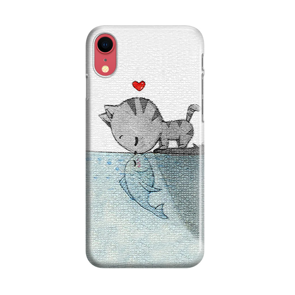 Cat Fish Kisses iPhone XR Case