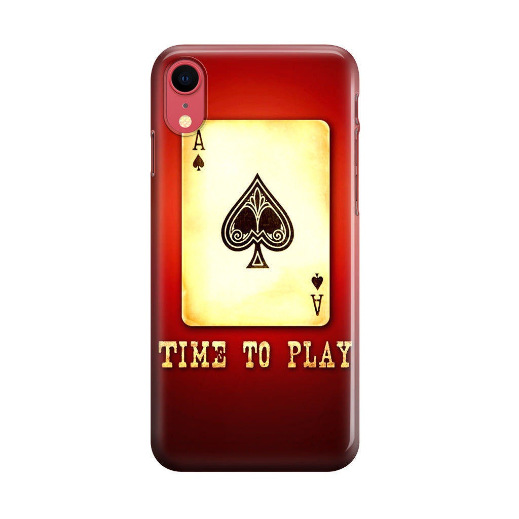 Game Card Time To Play iPhone XR Case