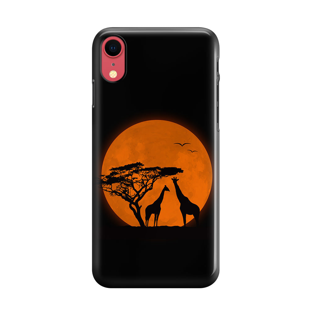 Giraffes Silhouette iPhone XR Case