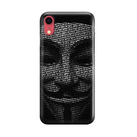 Guy Fawkes Mask Anonymous iPhone XR Case