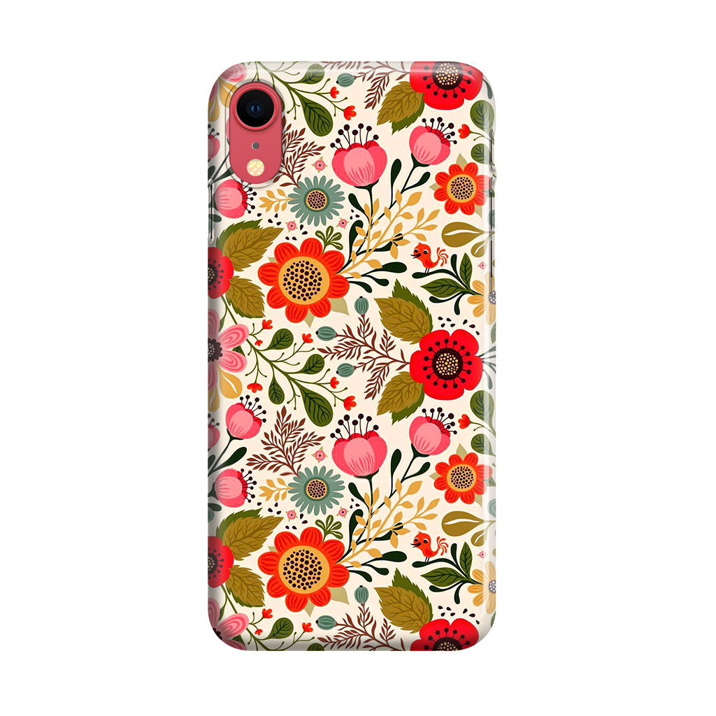 Hello Spring Pattern iPhone XR Case