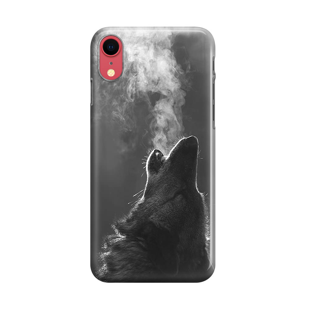 Howling Wolves Black and White iPhone XR Case