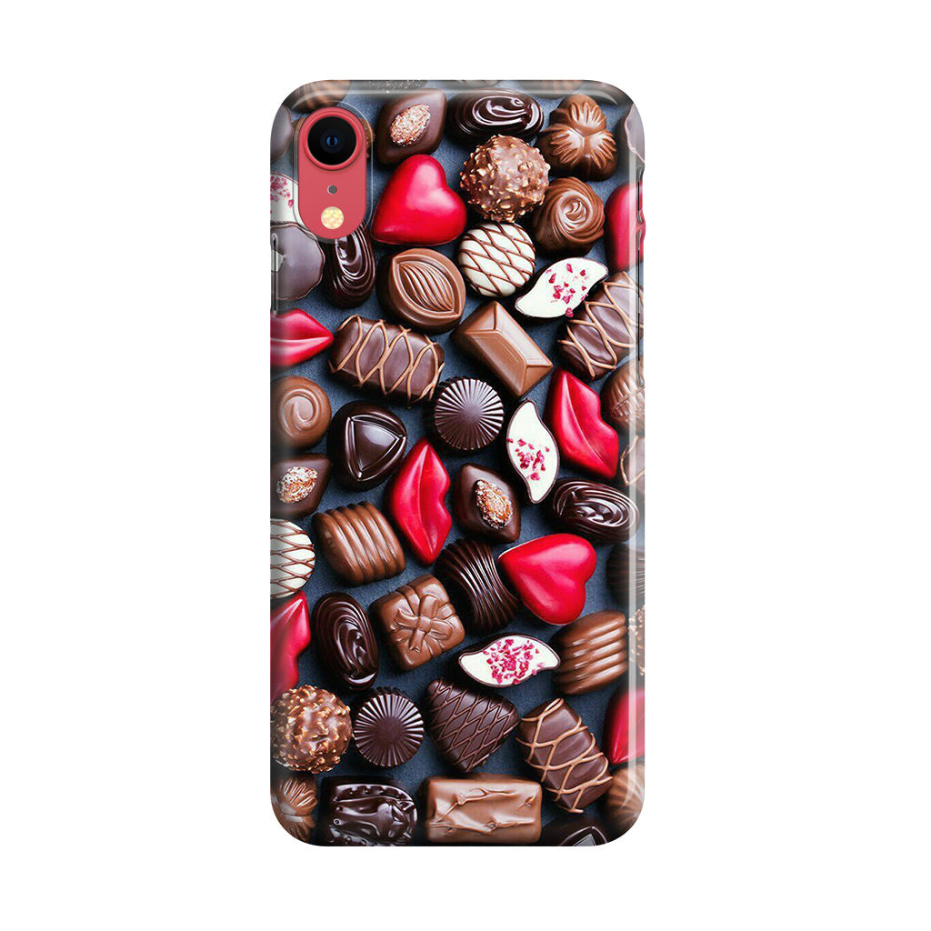 I Love Choco Pattern iPhone XR Case