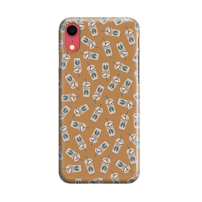 Iced Cappuccinos Lover Pattern iPhone XR Case