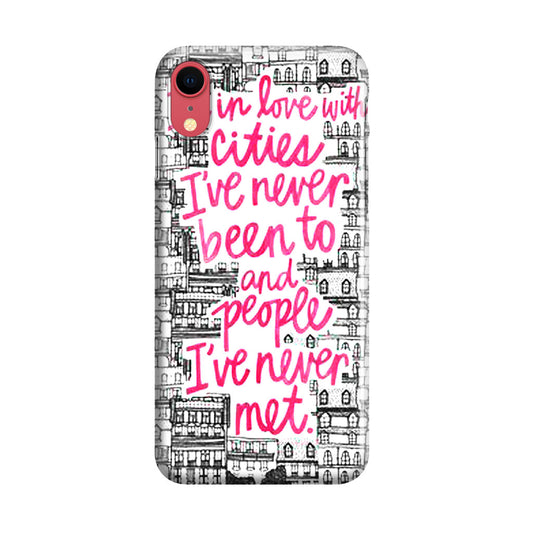 John Green Quotes I'm in Love With Cities iPhone XR Case