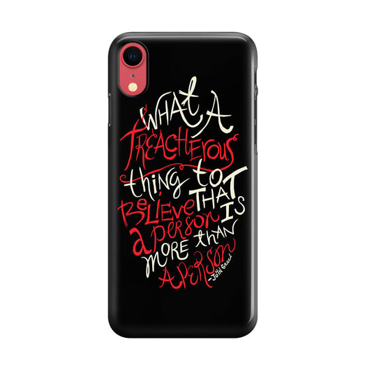 John Green Quotes More Than A Person iPhone XR Case