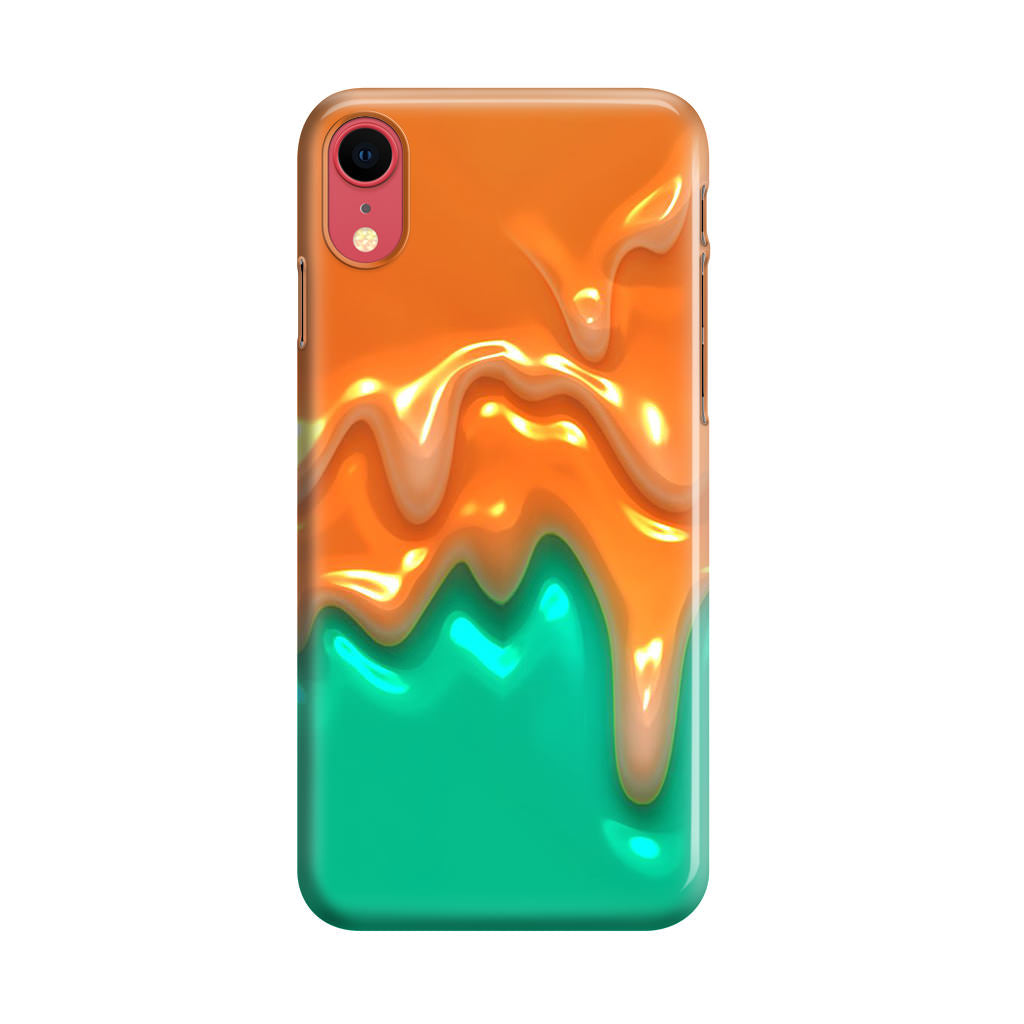 Orange Paint Dripping iPhone XR Case