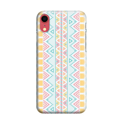 Peach Aztec Pattern iPhone XR Case