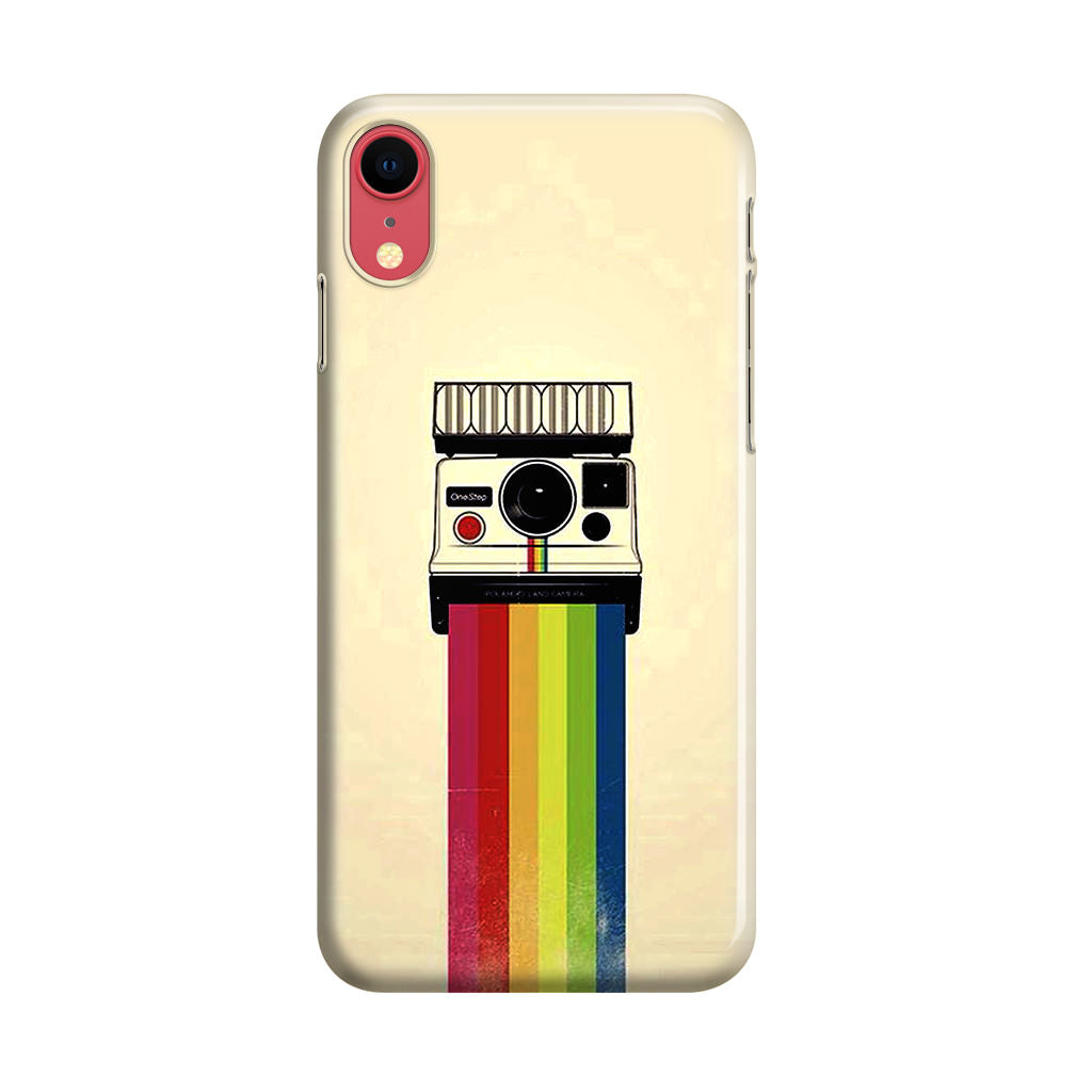 Polaroid Camera Colorful Rainbow iPhone XR Case