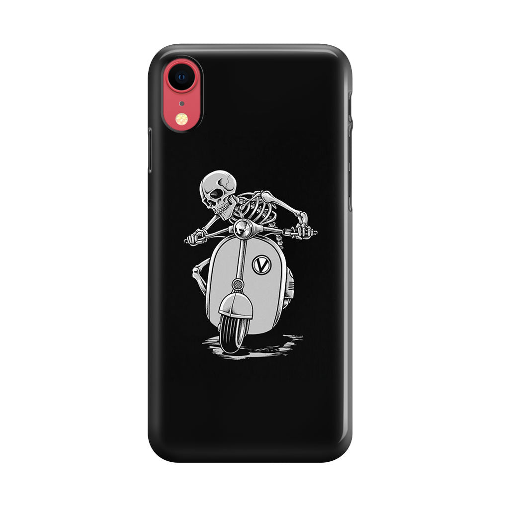 Skeleton Rides Scooter iPhone XR Case