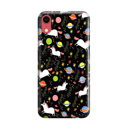 Space Unicorn Pattern iPhone XR Case