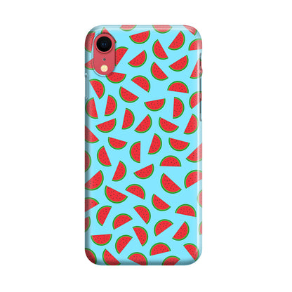 Watermelon Fruit Pattern Blue iPhone XR Case