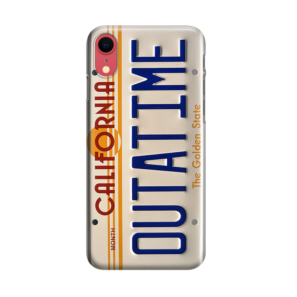 Back to the Future License Plate Outatime iPhone XR Case