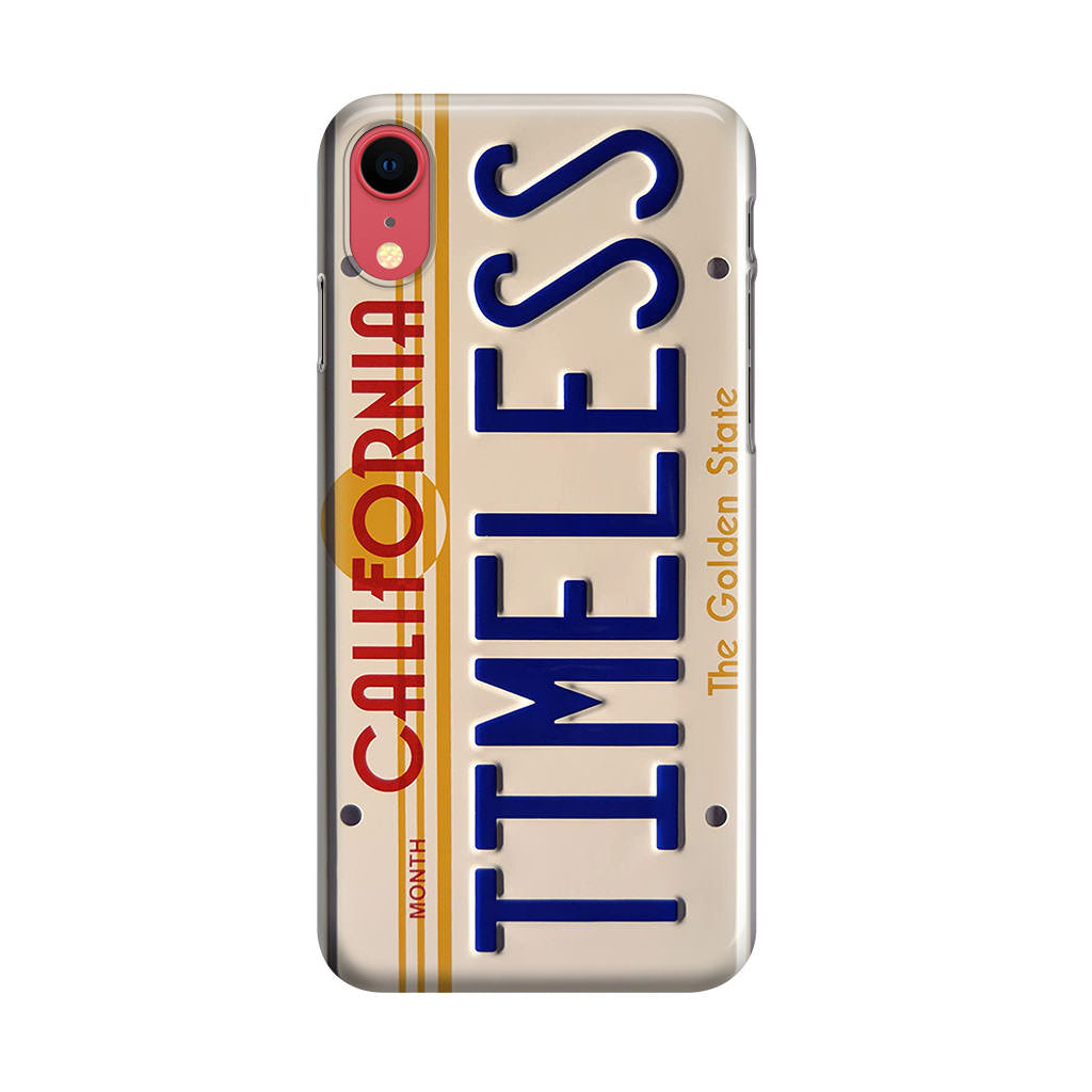 Back to the Future License Plate Timeless iPhone XR Case