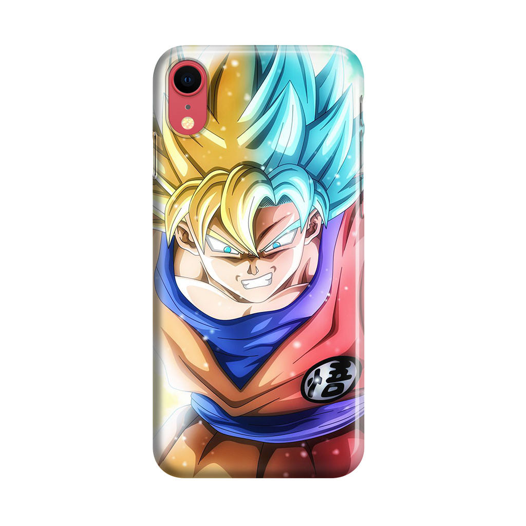 Goku SSJ 1 to SSJ Blue iPhone XR Case