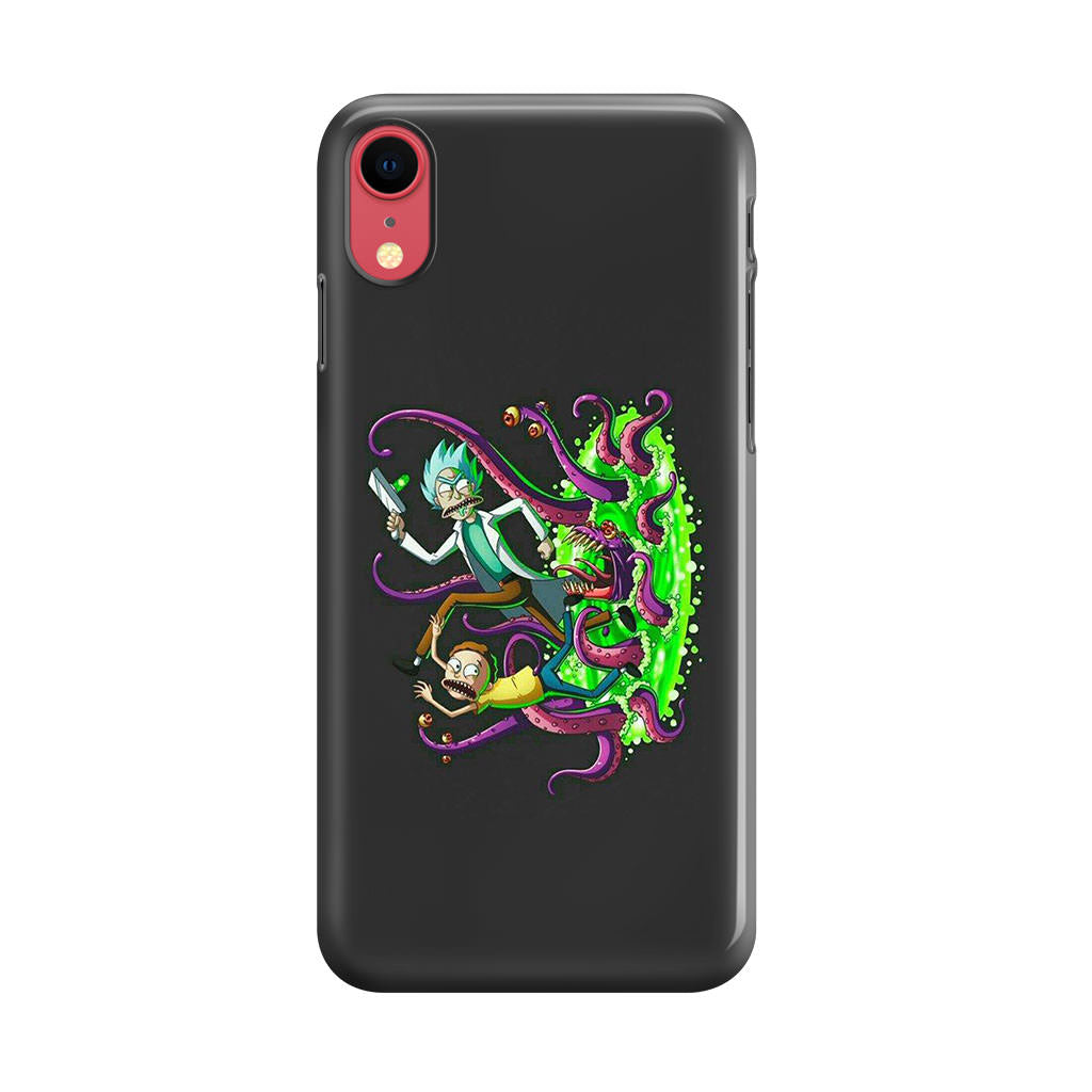Rick And Morty Pass Through The Portal iPhone XR Case