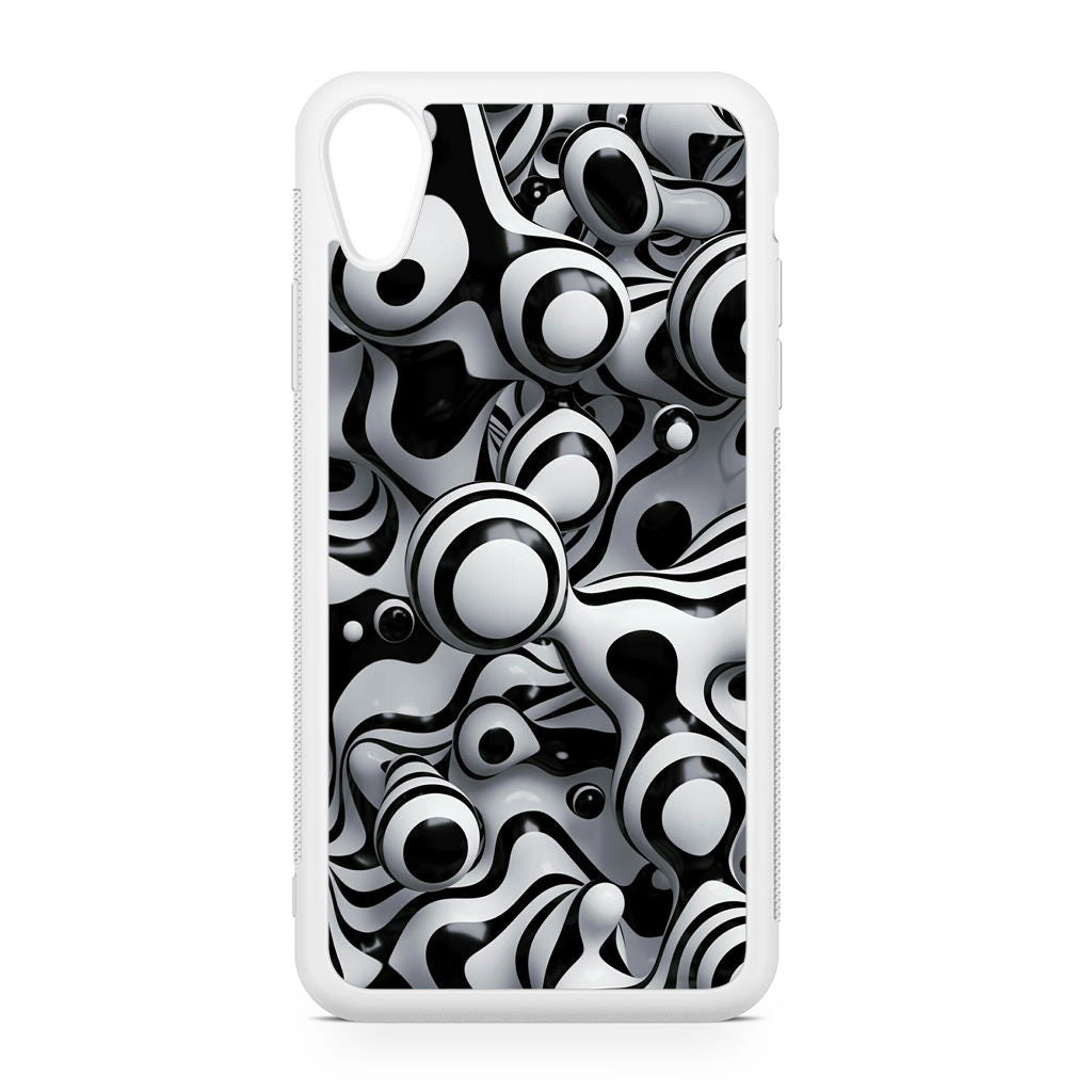 Abstract Art Black White iPhone XR Case