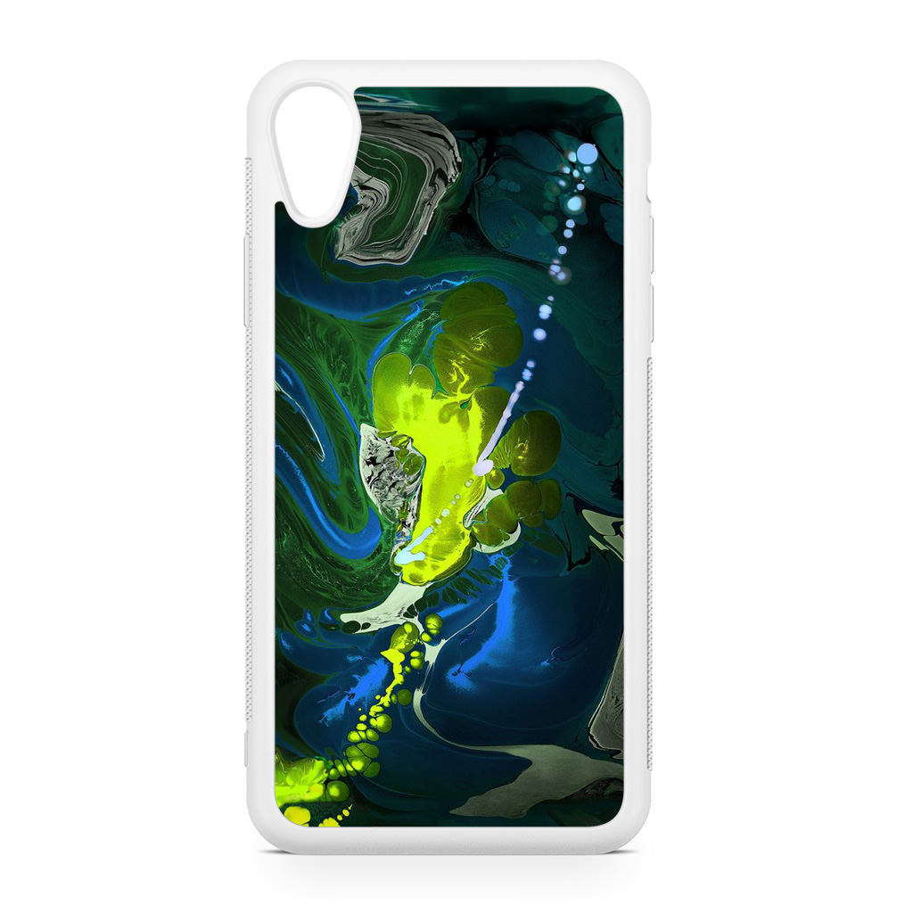 Abstract Green Blue Art iPhone XR Case