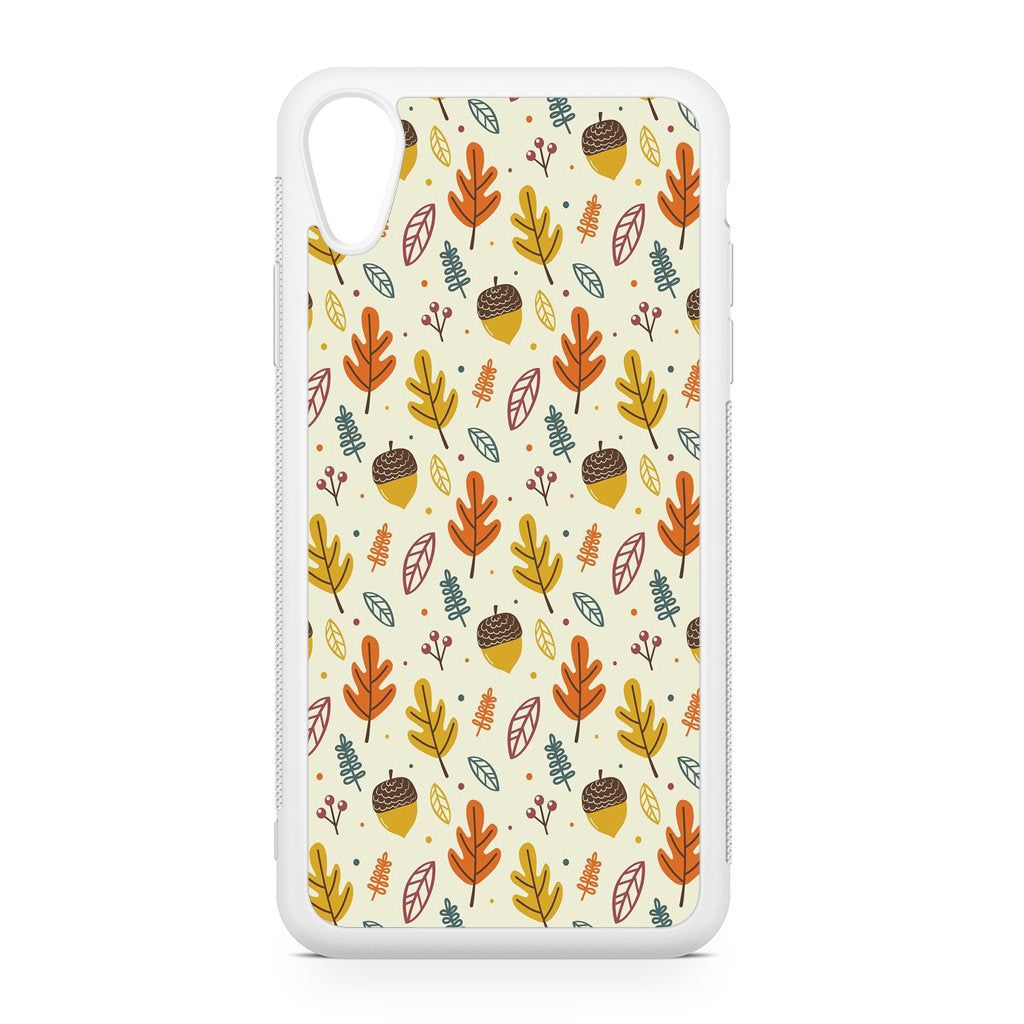 Autumn Things Pattern iPhone XR Case