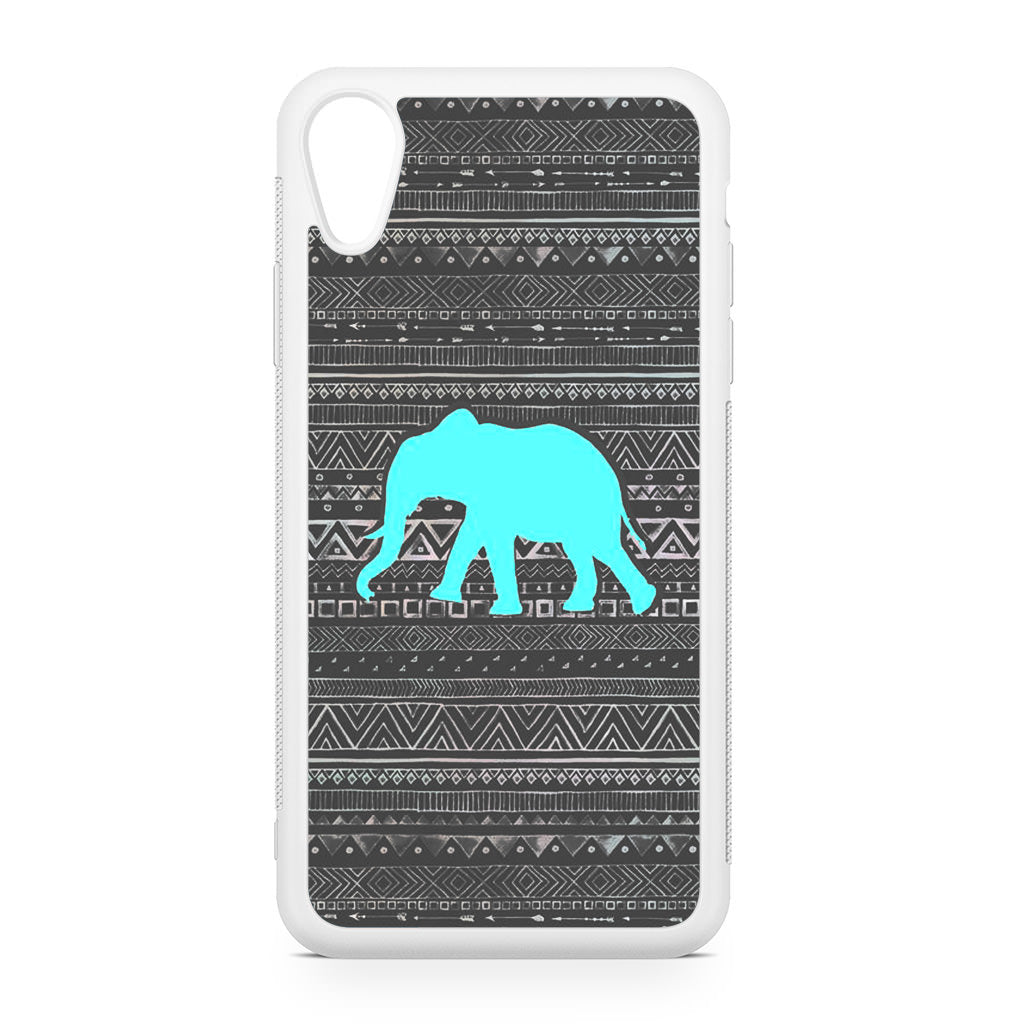 Aztec Elephant Turquoise iPhone XR Case