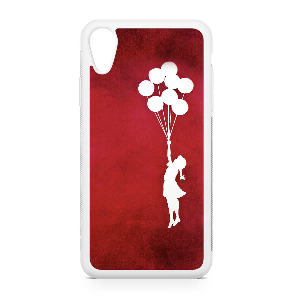 Banksy Girl With Balloons Red iPhone XR Case