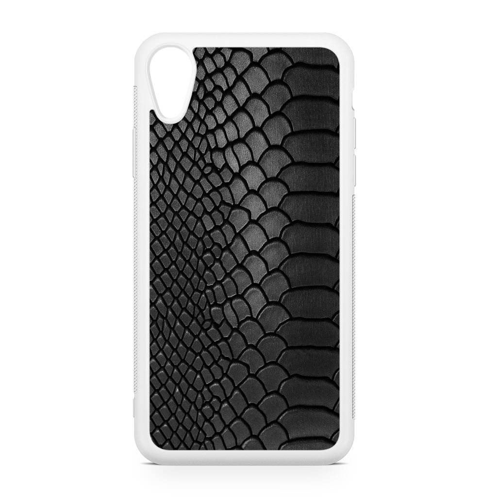 Black Snake Skin Texture iPhone XR Case