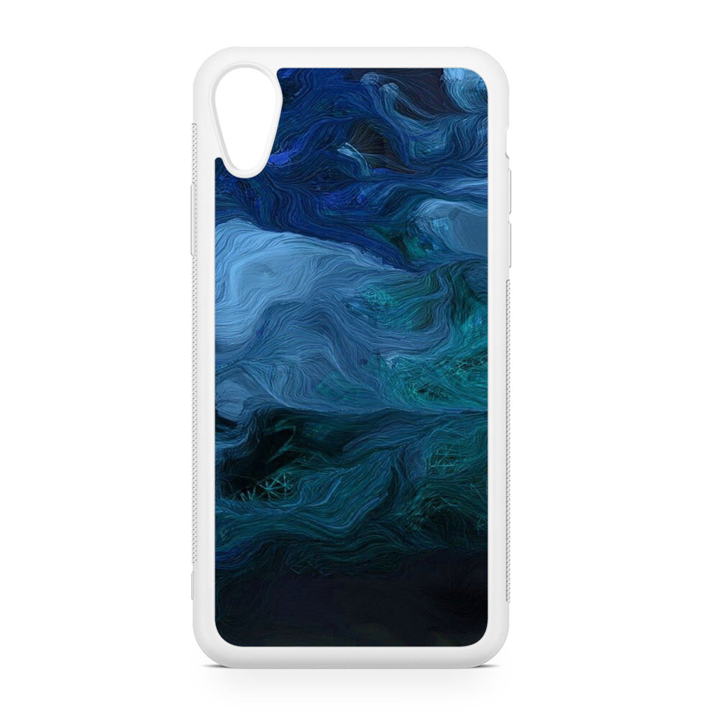 Blue Abstract Art iPhone XR Case