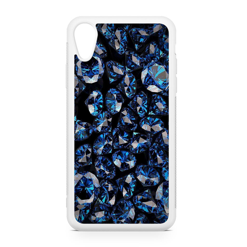 Blue Diamonds Pattern iPhone XR Case