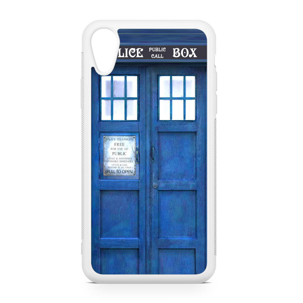 Blue Police Call Box iPhone XR Case