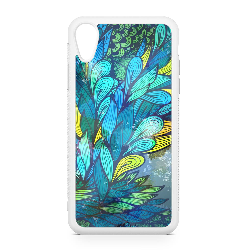 Colorful Art in Blue iPhone XR Case