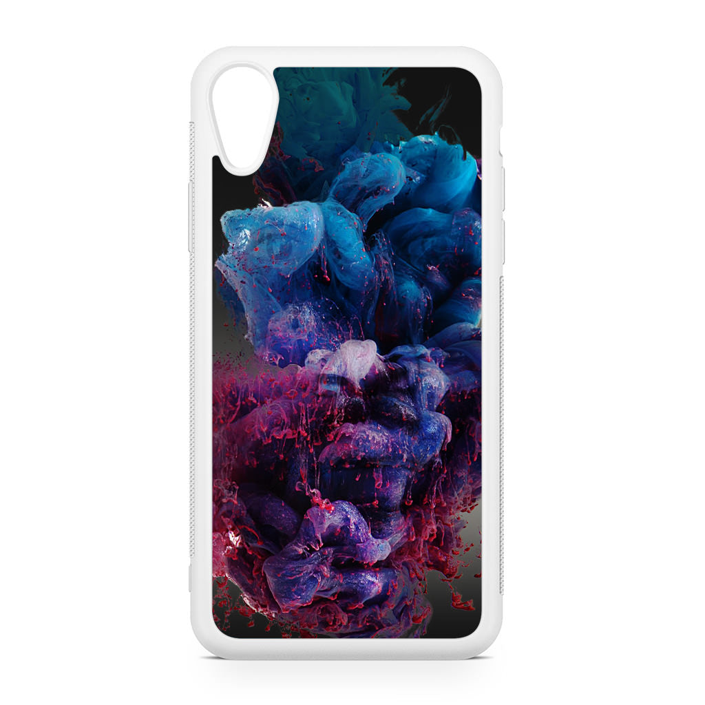 Colorful Dust Art on Black iPhone XR Case