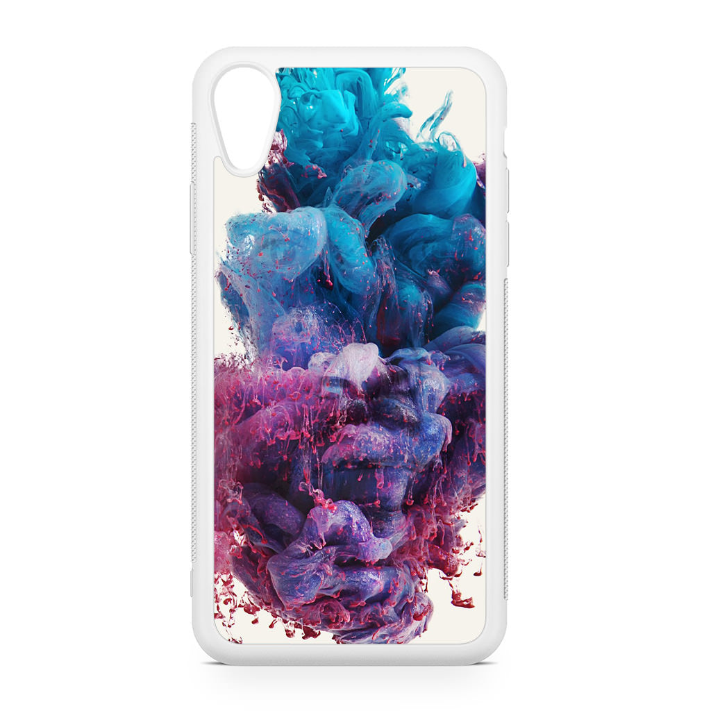 Colorful Dust Art on White iPhone XR Case