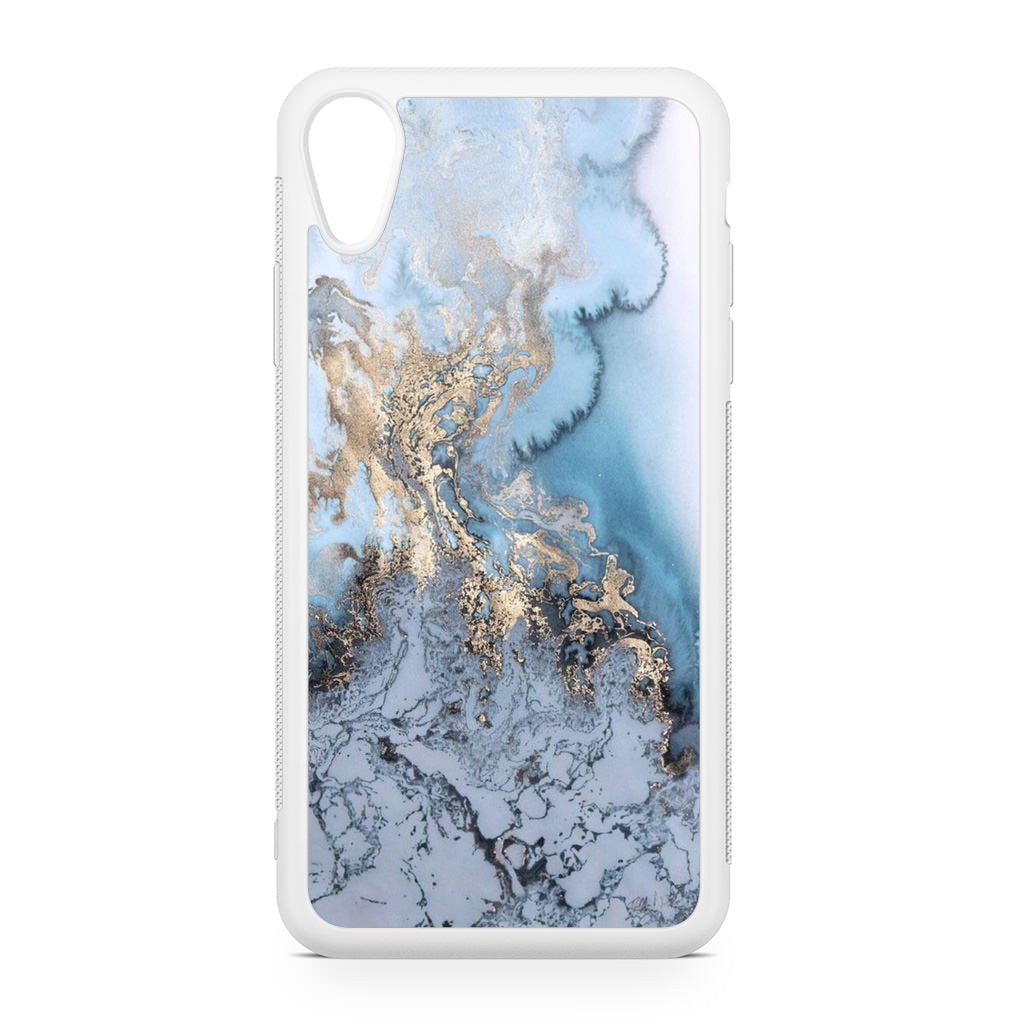 Golden Azure Marble iPhone XR Case