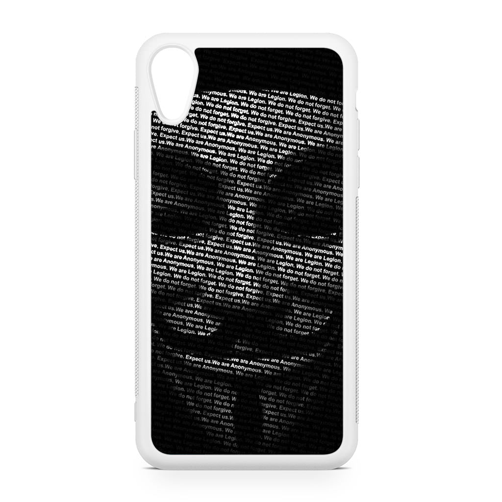 Guy Fawkes Mask Anonymous iPhone XR Case