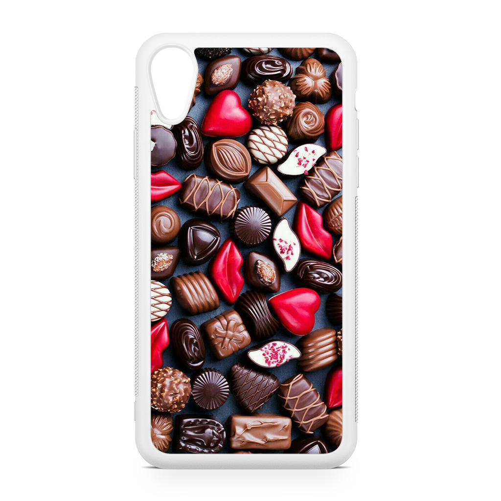 I Love Choco Pattern iPhone XR Case